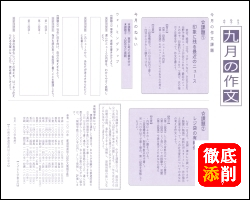日本作文協会の中学生用作文徹底添削の課題用紙