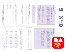 日本作文協会の中学生作文徹底添削の課題用紙